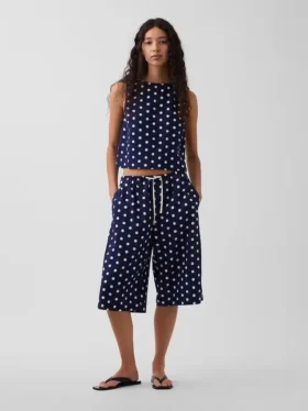 Lässige Culotte-Hose aus Leinenmischung