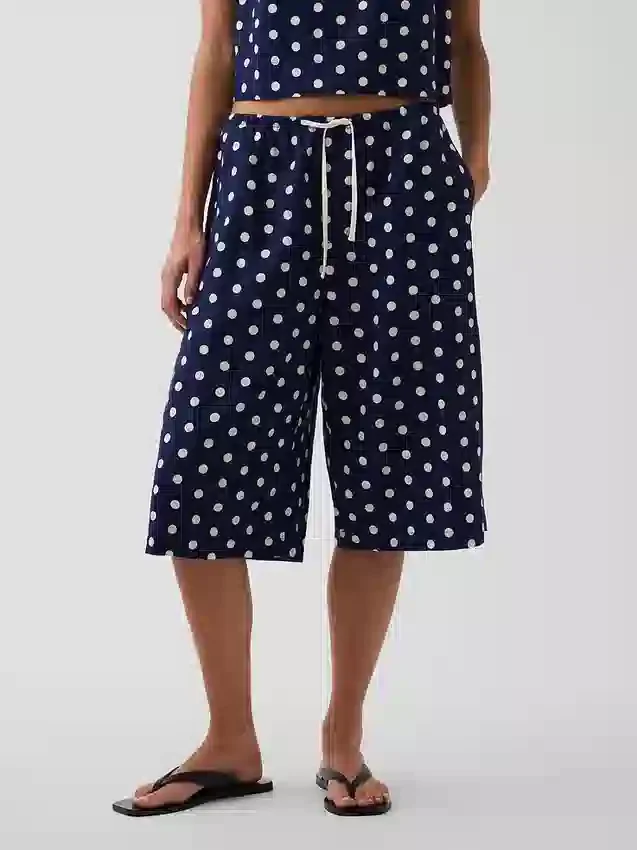 Lässige Culotte-Hose aus Leinenmischung