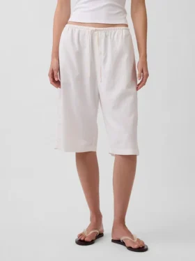 Lässige Culotte-Hose aus Leinenmischung