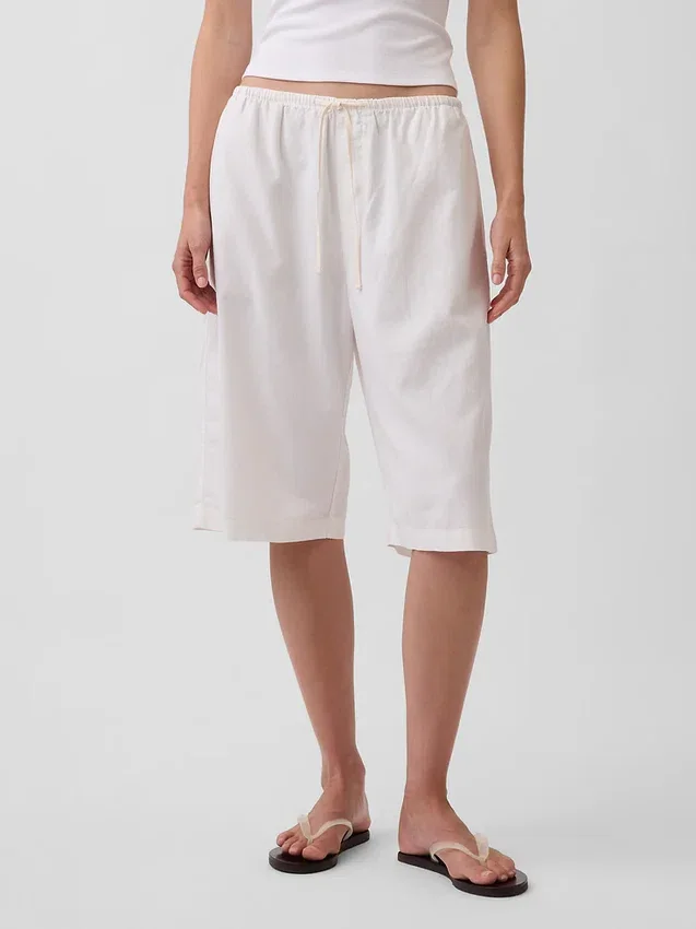 Lässige Culotte-Hose aus Leinenmischung
