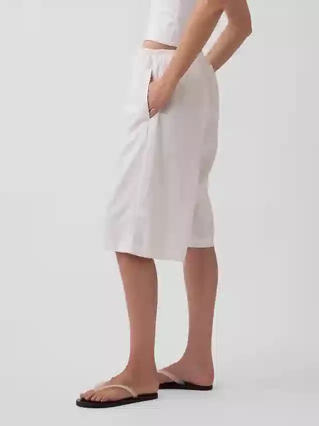 Lässige Culotte-Hose aus Leinenmischung