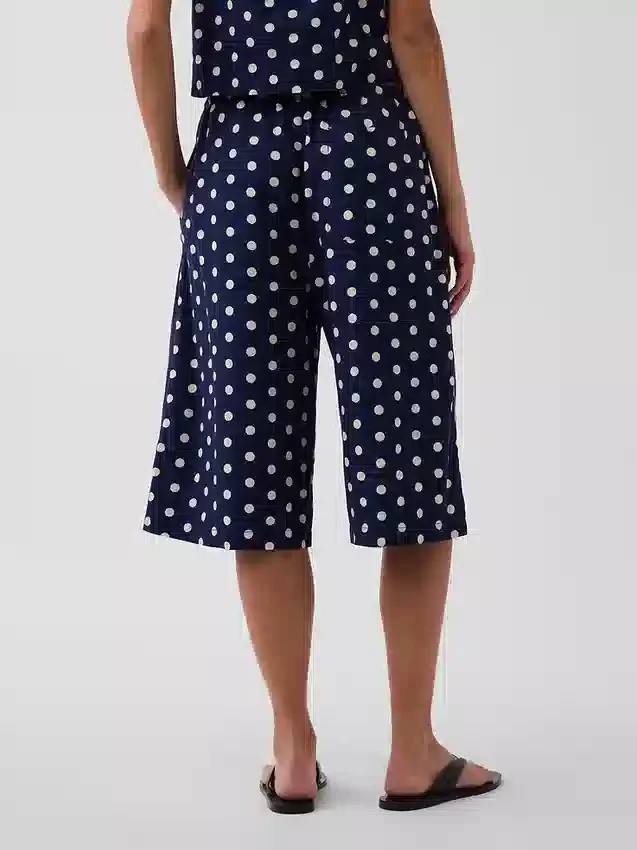 Lässige Culotte-Hose aus Leinenmischung