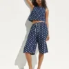 Lässige Culotte-Hose aus Leinenmischung