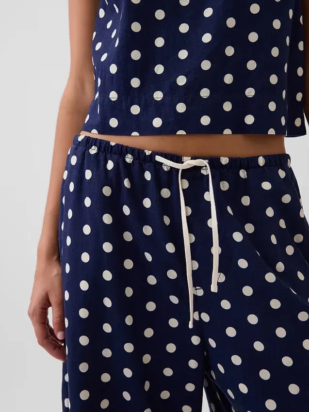 Lässige Culotte-Hose aus Leinenmischung