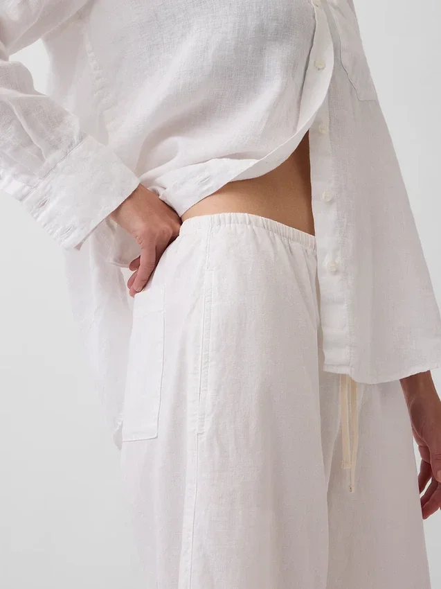 Lässige Culotte-Hose aus Leinenmischung