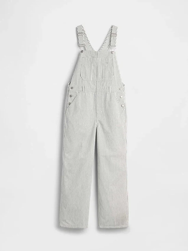 Lässige Denim-Streifen-Latzhose