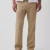 Lässige, gerade geschnittene Hose aus Leinen-Baumwolle