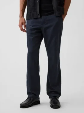 Lässige, gerade geschnittene Hose aus Leinen-Baumwolle