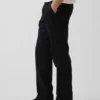 Lässige, gerade geschnittene Hose aus Leinen-Baumwolle