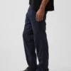 Lässige, gerade geschnittene Hose aus Leinen-Baumwolle