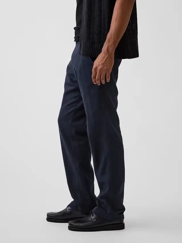Lässige, gerade geschnittene Hose aus Leinen-Baumwolle