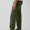 Lässige, gerade geschnittene Hose aus Leinen-Baumwolle