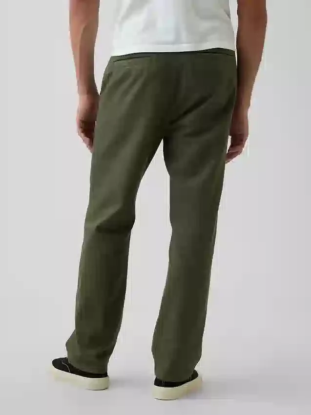 Lässige, gerade geschnittene Hose aus Leinen-Baumwolle