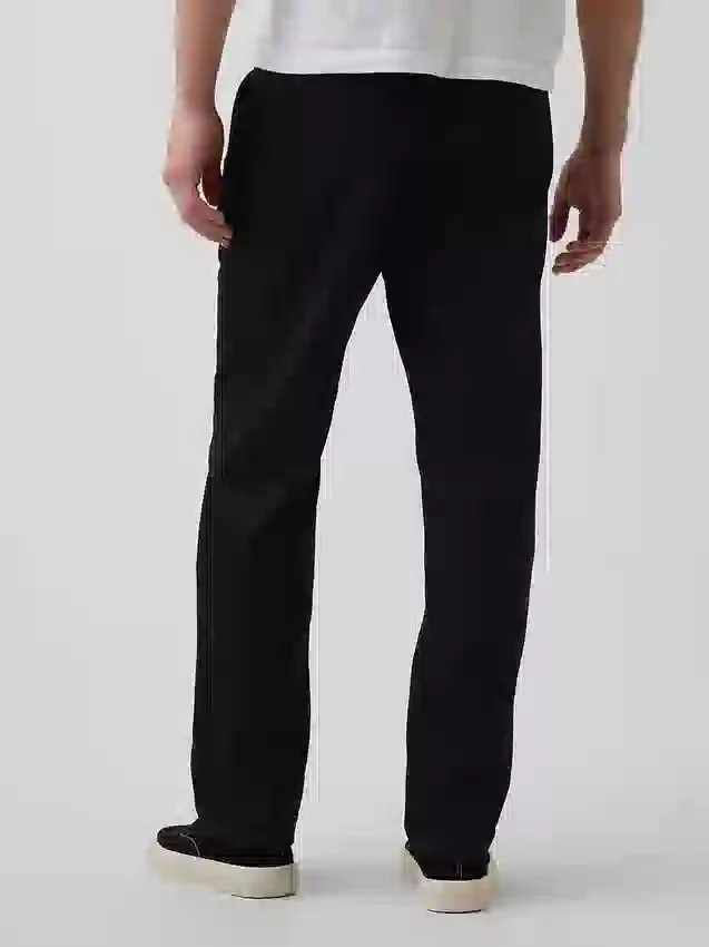 Lässige, gerade geschnittene Hose aus Leinen-Baumwolle