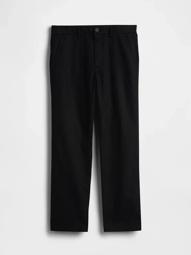 Lässige, gerade geschnittene Hose aus Leinen-Baumwolle