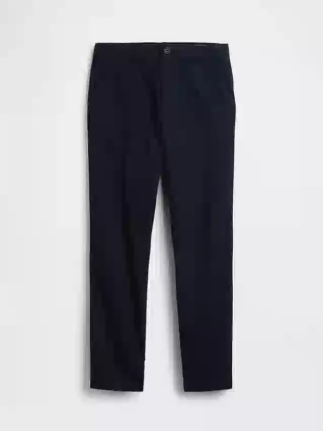 Lässige, gerade geschnittene Hose aus Leinen-Baumwolle