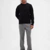 Lässige, gerade geschnittene Hose aus Wollmischung