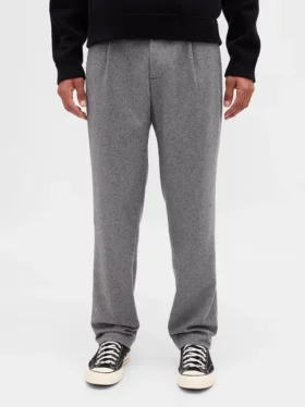 Lässige, gerade geschnittene Hose aus Wollmischung