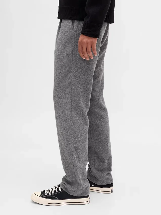 Lässige, gerade geschnittene Hose aus Wollmischung