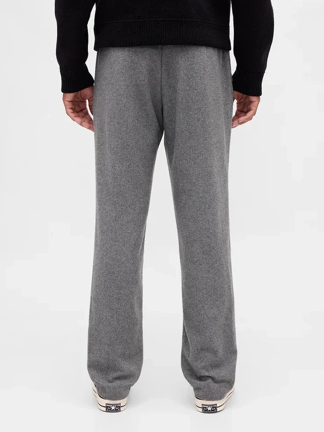 Lässige, gerade geschnittene Hose aus Wollmischung