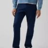 Lässige gerade Hose aus Leinen-Baumwolle