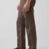 Lässige gerade Hose aus Leinen-Baumwolle