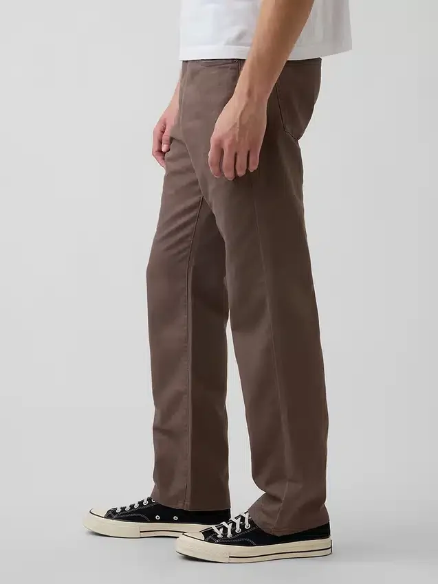 Lässige gerade Hose aus Leinen-Baumwolle