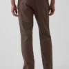 Lässige gerade Hose aus Leinen-Baumwolle