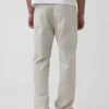Lässige gerade Hose aus Leinen-Baumwolle