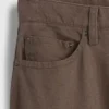 Lässige gerade Hose aus Leinen-Baumwolle