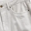 Lässige gerade Hose aus Leinen-Baumwolle
