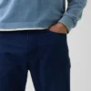 Lässige gerade Hose aus Leinen-Baumwolle