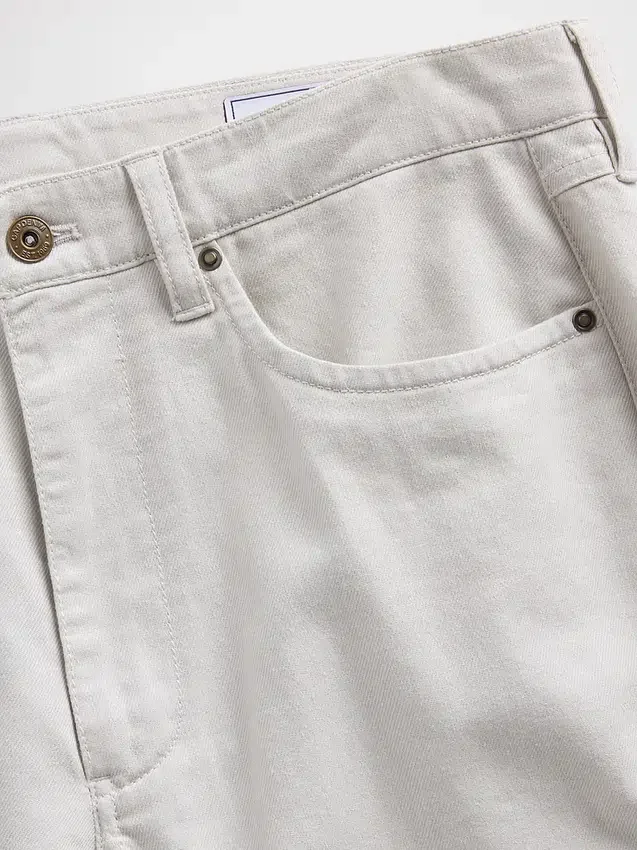 Lässige gerade Hose aus Leinen-Baumwolle