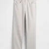 Lässige gerade Hose aus Leinen-Baumwolle
