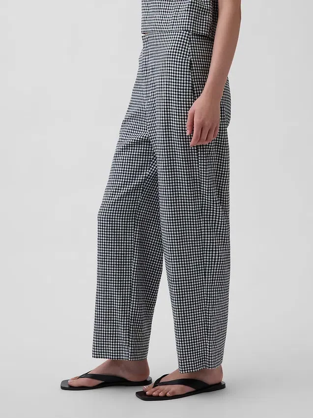 Lässige, gerade Knöchelhose aus Leinenmischung