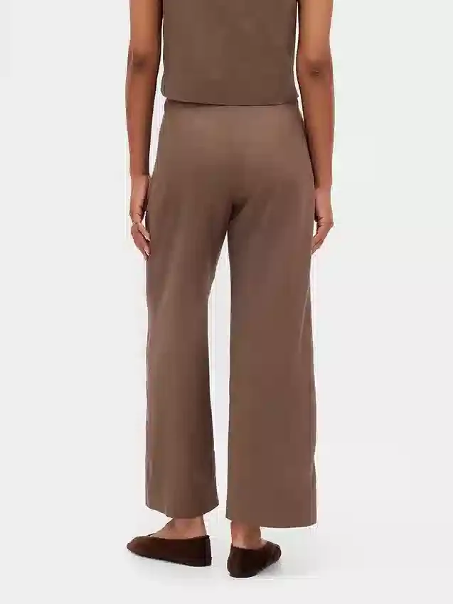 Lässige, gerade Knöchelhose aus Leinenmischung
