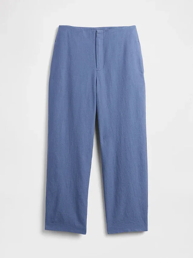 Lässige, gerade Knöchelhose aus Leinenmischung