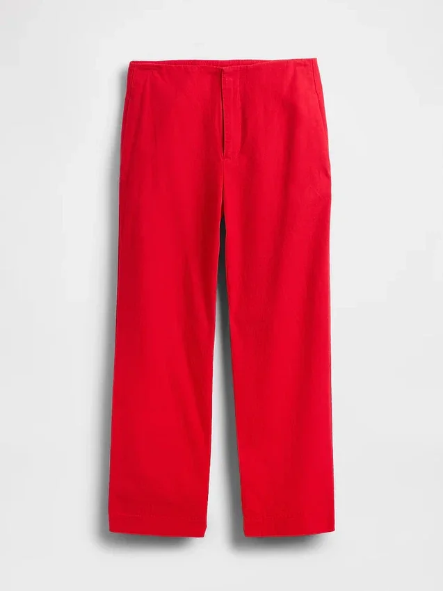 Lässige, gerade Knöchelhose aus Leinenmischung