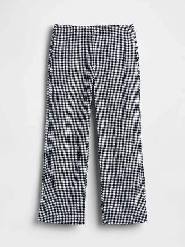 Lässige, gerade Knöchelhose aus Leinenmischung
