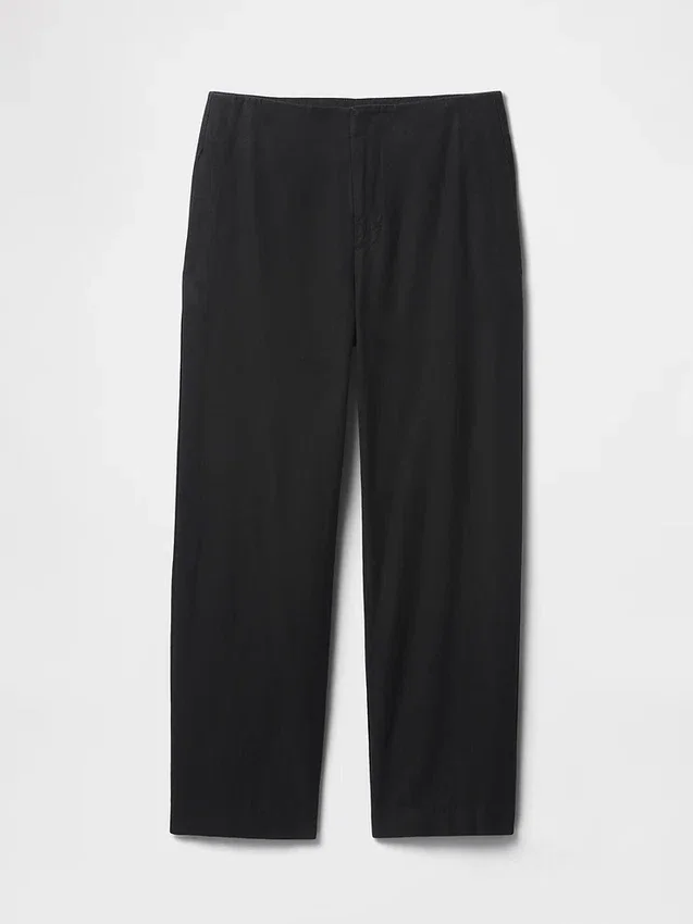 Lässige, gerade Knöchelhose aus Leinenmischung