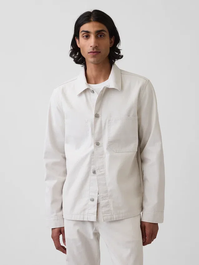Lässige Hemdjacke aus Canvas