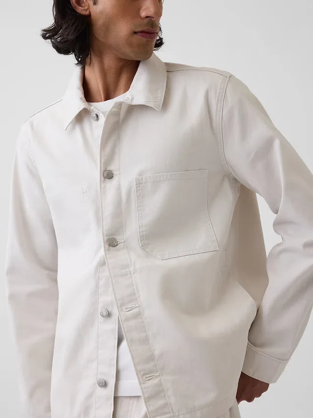 Lässige Hemdjacke aus Canvas