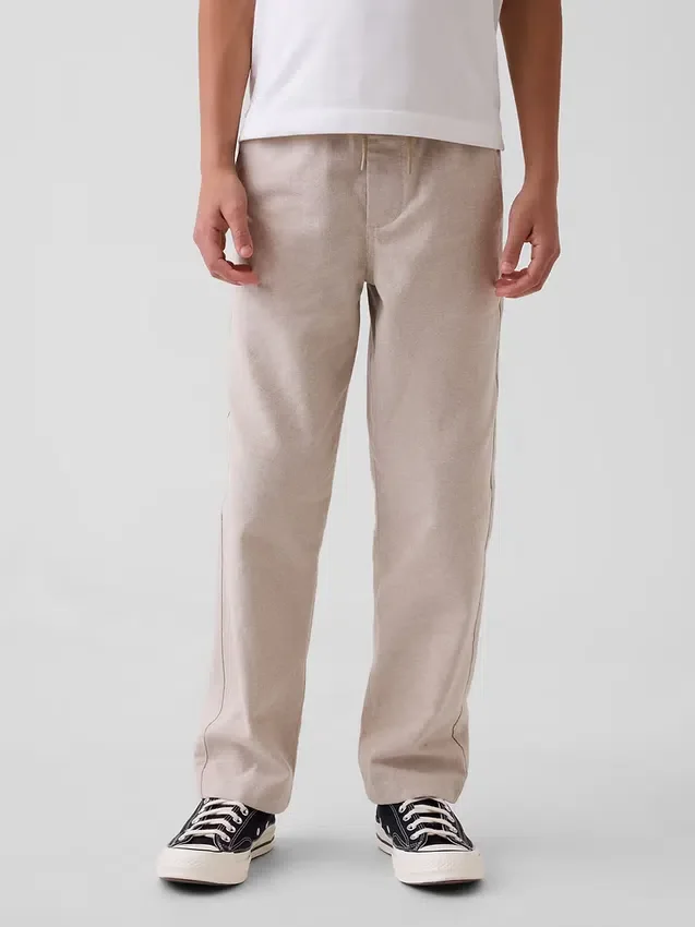 Lässige Kinderhose aus Leinen-Baumwoll-Mischung