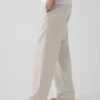 Lässige, konisch zulaufende Hose aus Leinen-Baumwolle