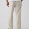 Lässige, konisch zulaufende Hose aus Leinen-Baumwolle