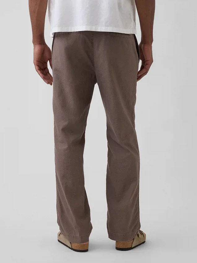 Lässige, konisch zulaufende Hose aus Leinen-Baumwolle