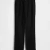 Lässige, konisch zulaufende Hose aus Leinen-Baumwolle