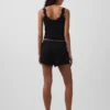 Lässige Pyjama-Shorts mit feiner Rippstruktur
