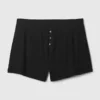 Lässige Pyjama-Shorts mit feiner Rippstruktur