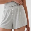Lässige Pyjama-Shorts mit feiner Rippstruktur